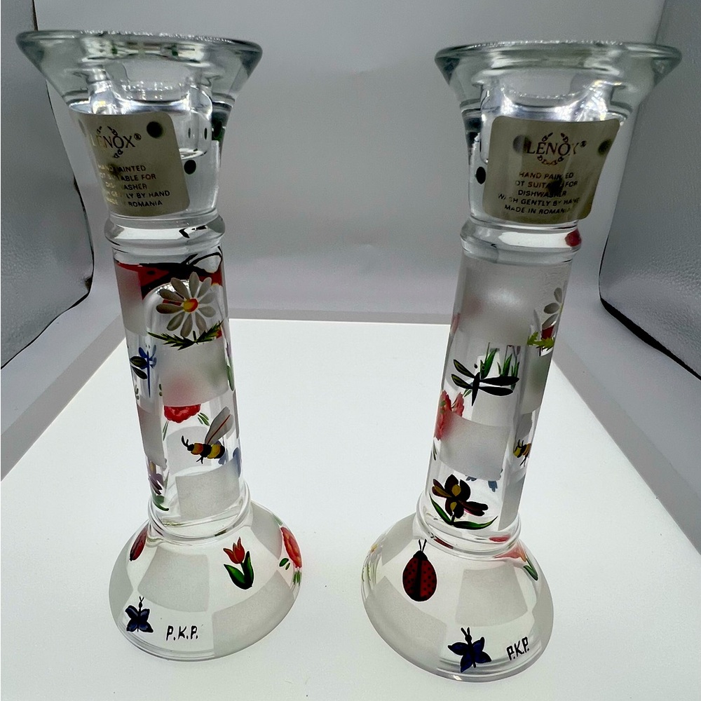 Lenox Natures Splendor Set of 2 Candlesticks